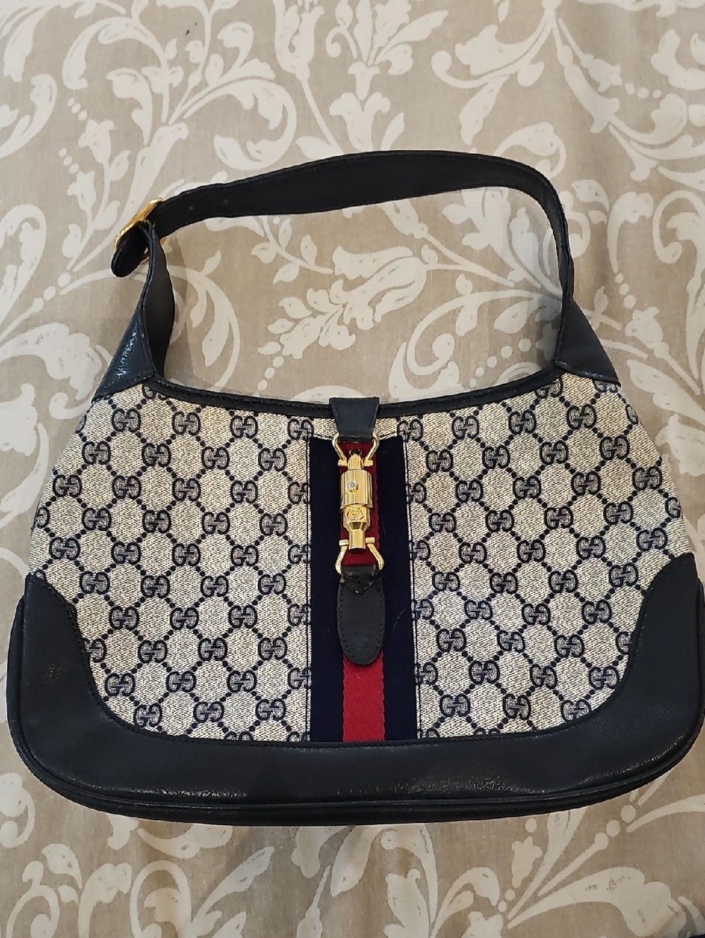 Vintage Gucci GG Supreme Jackie - Navy